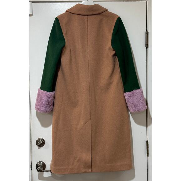 Hutch Blaire Coat Double Breasted Nude Green Lavender Size Small NWOT Timeless - Picture 11 of 16